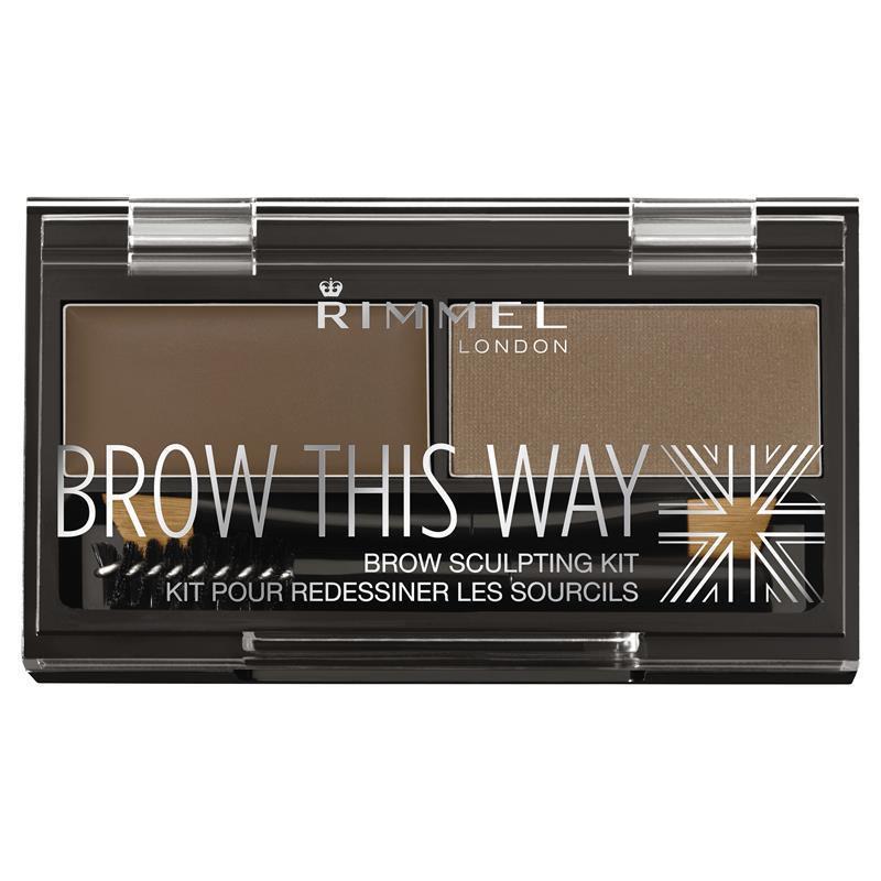 Load image into Gallery viewer, Rimmel Brow This Way Eyebrow Powder Kit 002 Mid Brown
