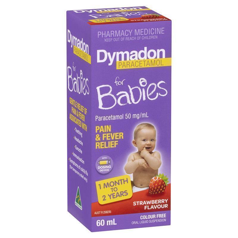 Load image into Gallery viewer, Dymadon for Babies Strawberry 1 Month - 2 Years 60ml
