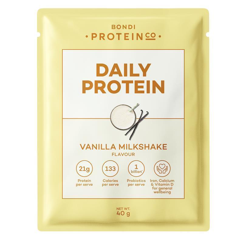 Load image into Gallery viewer, Bondi Protein Co Daily Protein Vanilla Milkshake Sachet 40g

