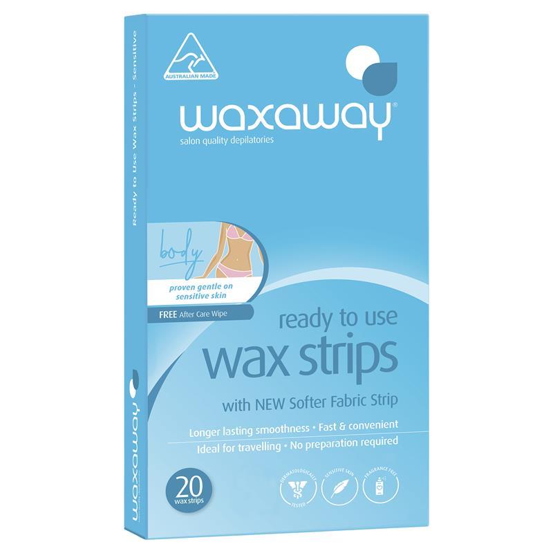Load image into Gallery viewer, Waxaway Ready To Use Sensitive Wax Body 20 Strips
