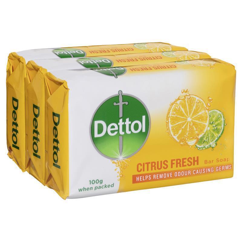 Load image into Gallery viewer, Dettol Citrus Fresh Bar Soap 3x100g
