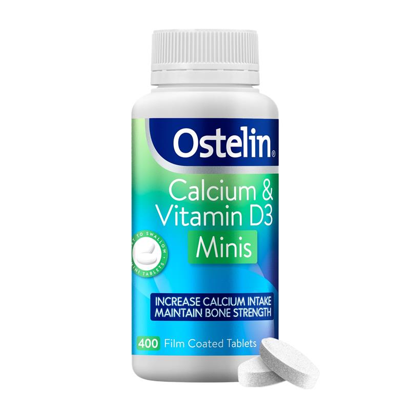 Load image into Gallery viewer, Ostelin Calcium &amp; Vit D 400 Mini Tablets Exclusive Size
