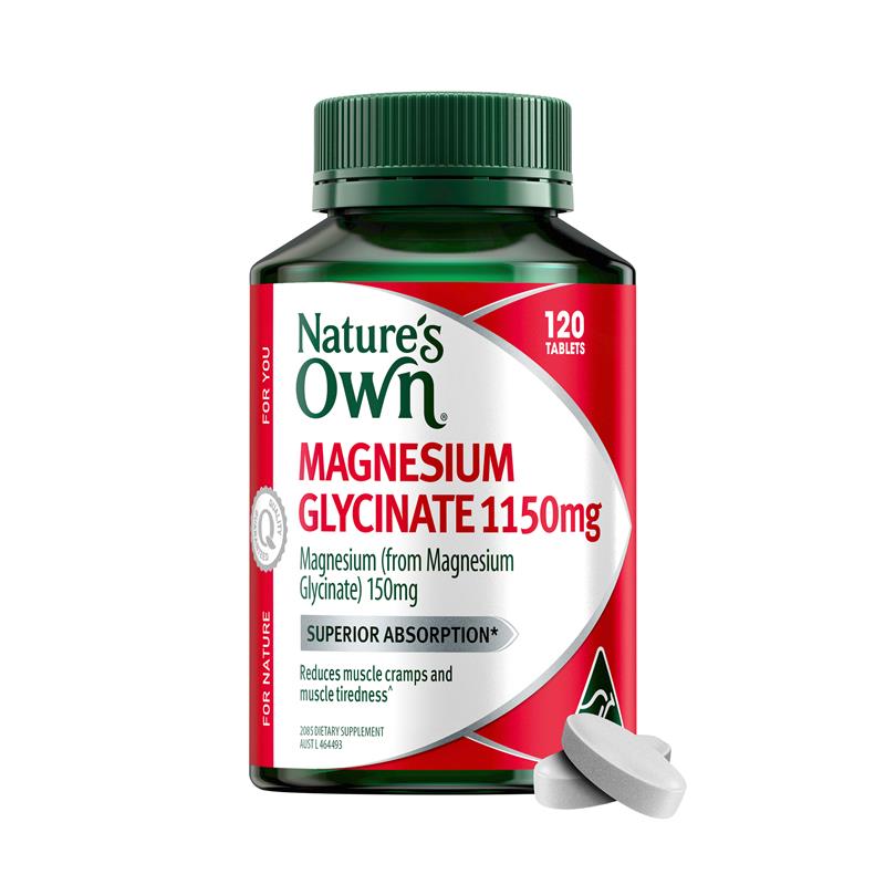 Load image into Gallery viewer, Nature's Own Magnesium Glycinate 120 Tablets
