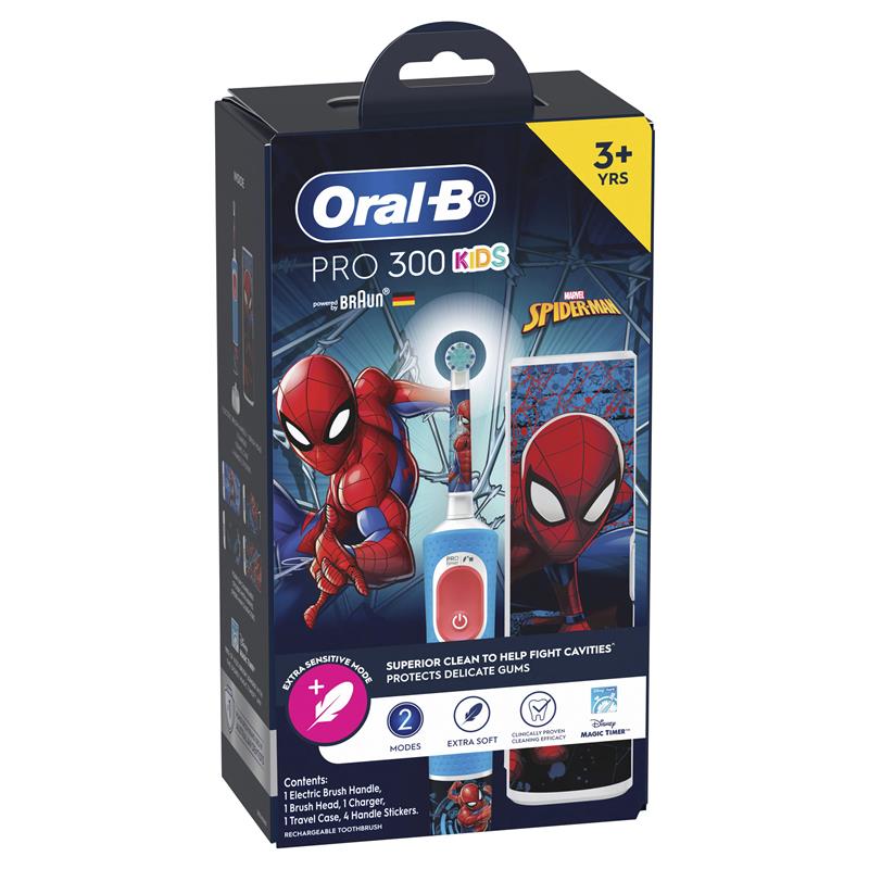 Load image into Gallery viewer, Oral B Power Toothbrush Pro 300 Kids Spiderman

