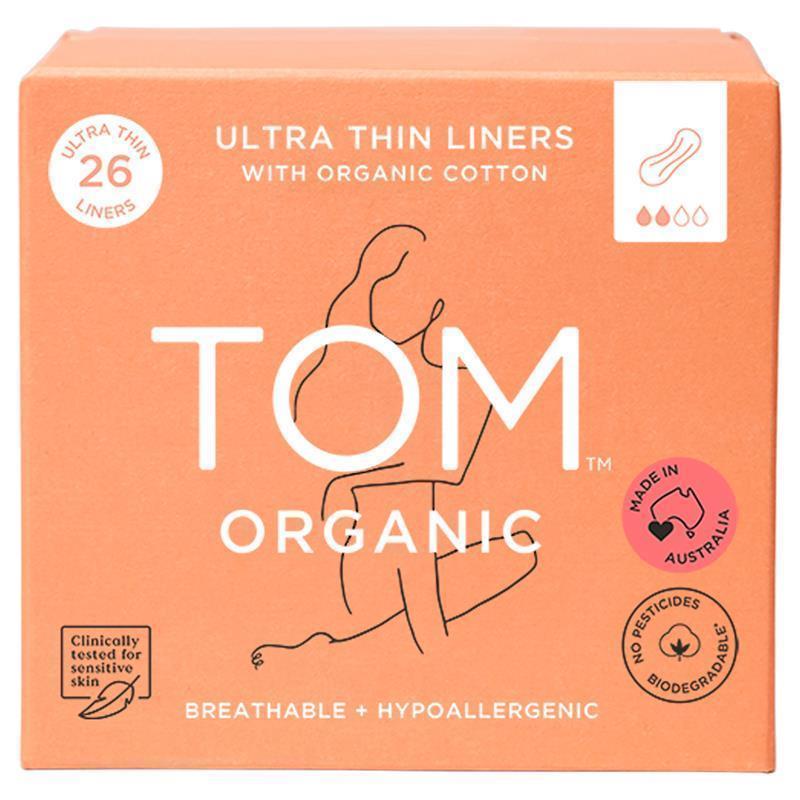 Load image into Gallery viewer, TOM Organic Ultra Thin Liners Wrapped 26 Pack
