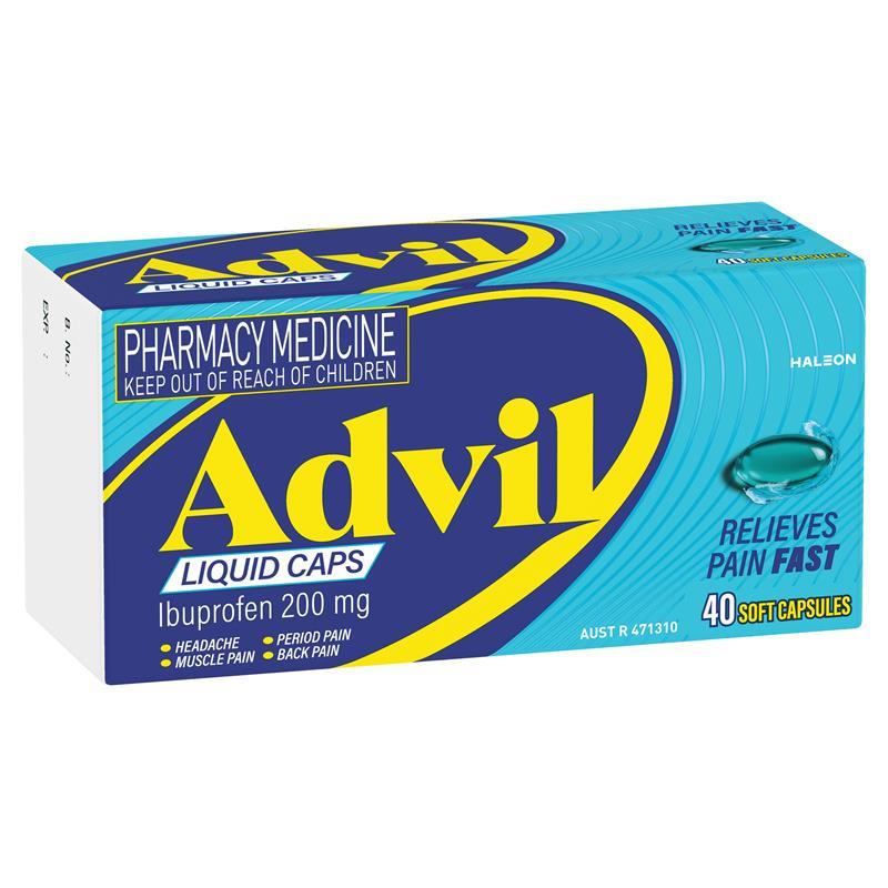 Load image into Gallery viewer, Advil Ibuprofen Pain Relief 40 Liquid Capsules
