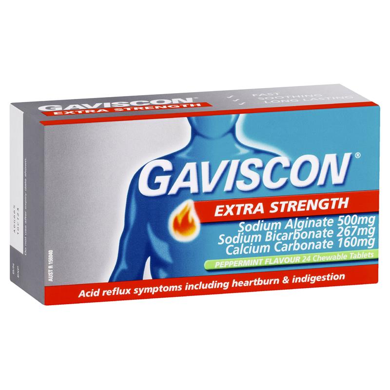 Load image into Gallery viewer, Gaviscon Extra Strength Peppermint Flavour 24 Tablets
