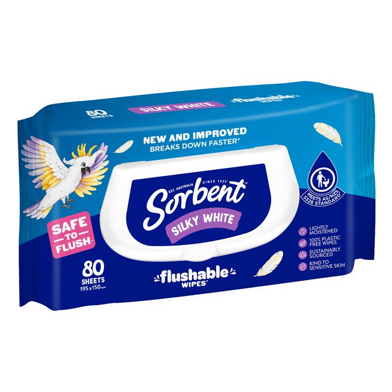 Load image into Gallery viewer, Sorbent Flushable Wipes 80 Pack

