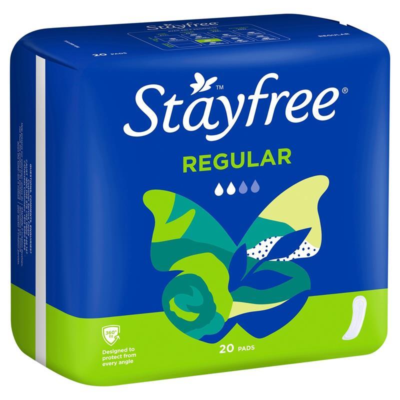Load image into Gallery viewer, Stayfree Regular Sanitary Pads 20 Pack
