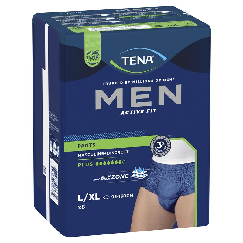 Load image into Gallery viewer, TENA Pant Men Active Fit Plus Large 8 Pack
