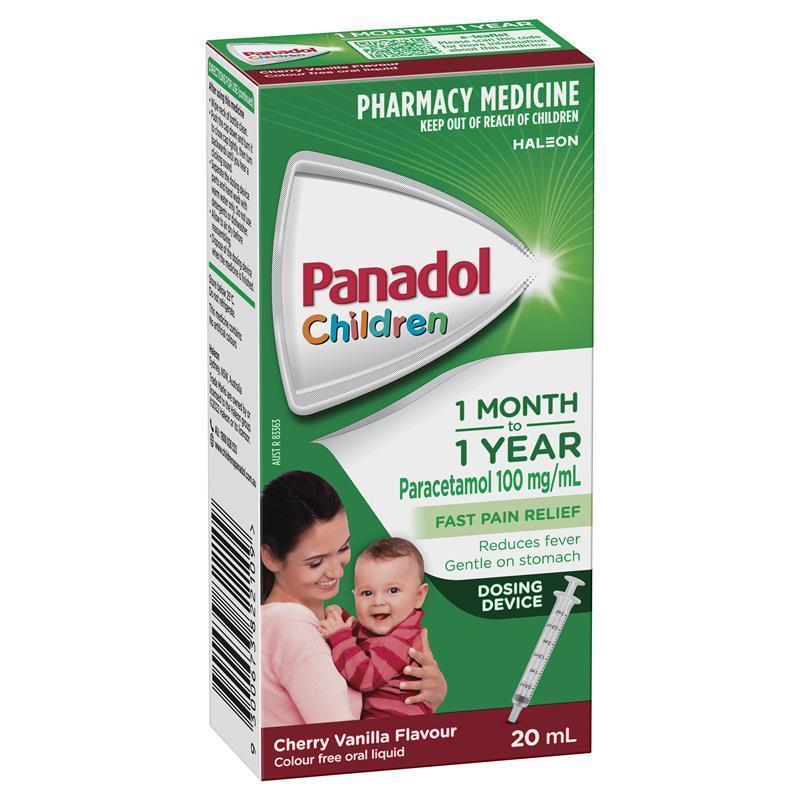 Load image into Gallery viewer, Panadol Children 1 Month – 1 Year Baby Drops with Dosing Device Fever and Pain Relief 20ml
