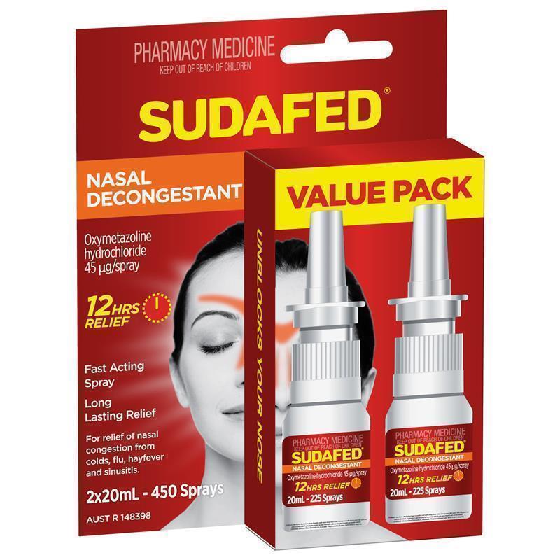 Load image into Gallery viewer, Sudafed Nasal Spray Pump Twin Pack
