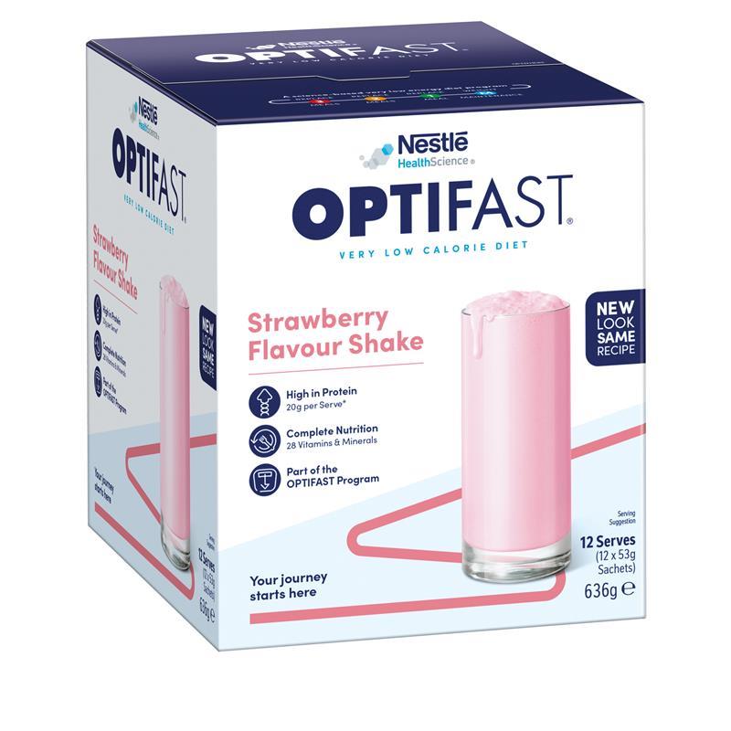 Load image into Gallery viewer, Optifast VLCD Shake Strawberry 12 x 53g
