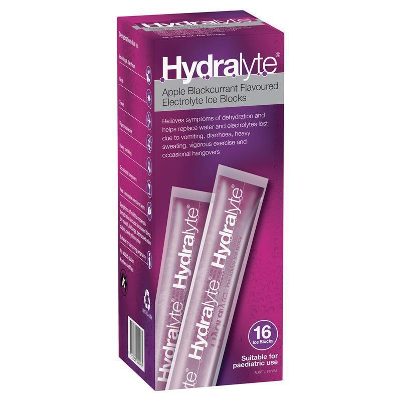 Load image into Gallery viewer, Hydralyte Rehydration Ice Blocks Apple Blackcurrant 16 Pack
