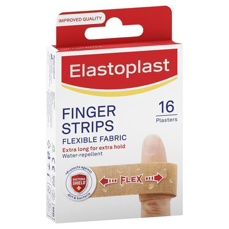 Load image into Gallery viewer, Elastoplast Flexible Fabric Finger Strips 16 Pack
