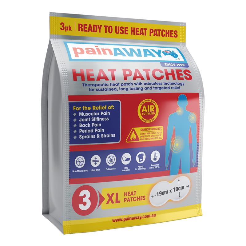 Load image into Gallery viewer, Pain Away Heat Patches XL 3 Pack
