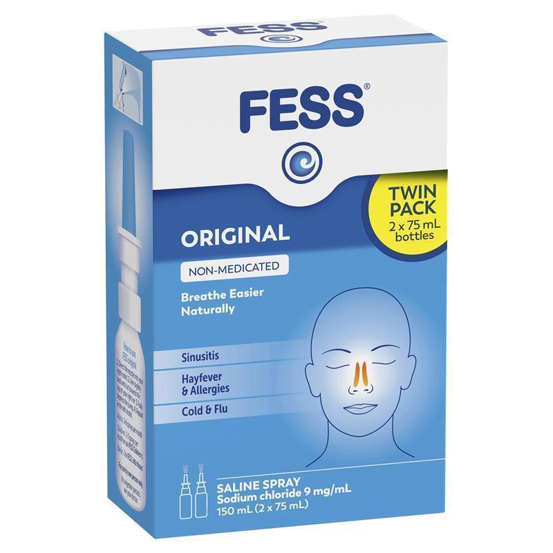 Load image into Gallery viewer, Fess Nasal Spray Twin Pack 150ml (2 x 75mL)
