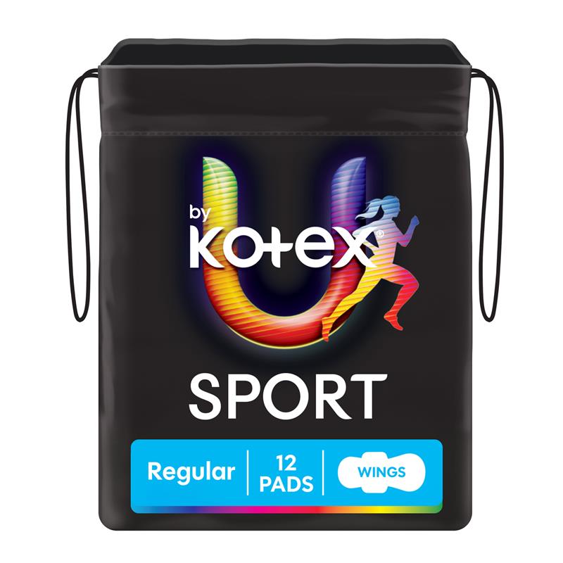 Load image into Gallery viewer, U by Kotex Sport Ultrathins Pads Regular Wing 12 Pack
