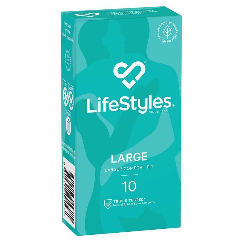 Load image into Gallery viewer, LifeStyles Condoms Large 10 Pack
