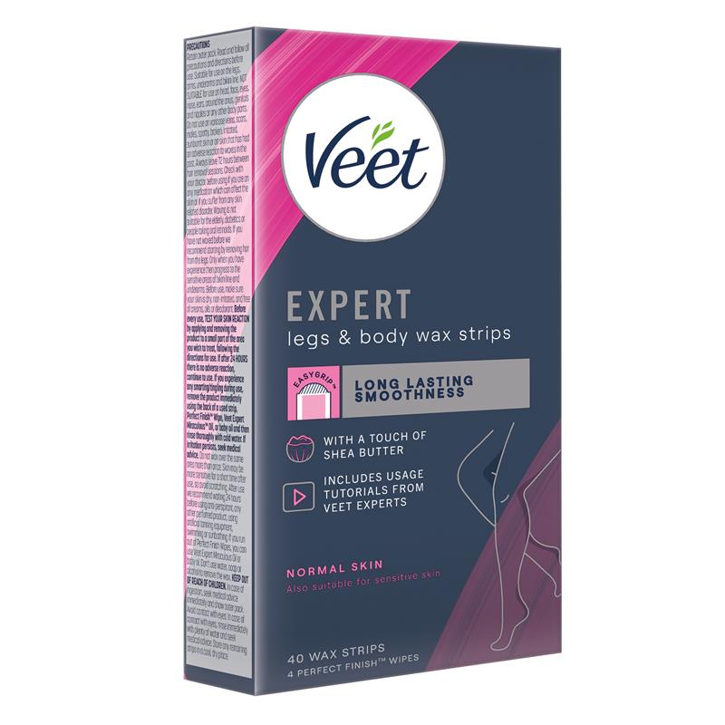 Load image into Gallery viewer, Veet Expert Cold Wax Leg &amp; Body 40 Pack
