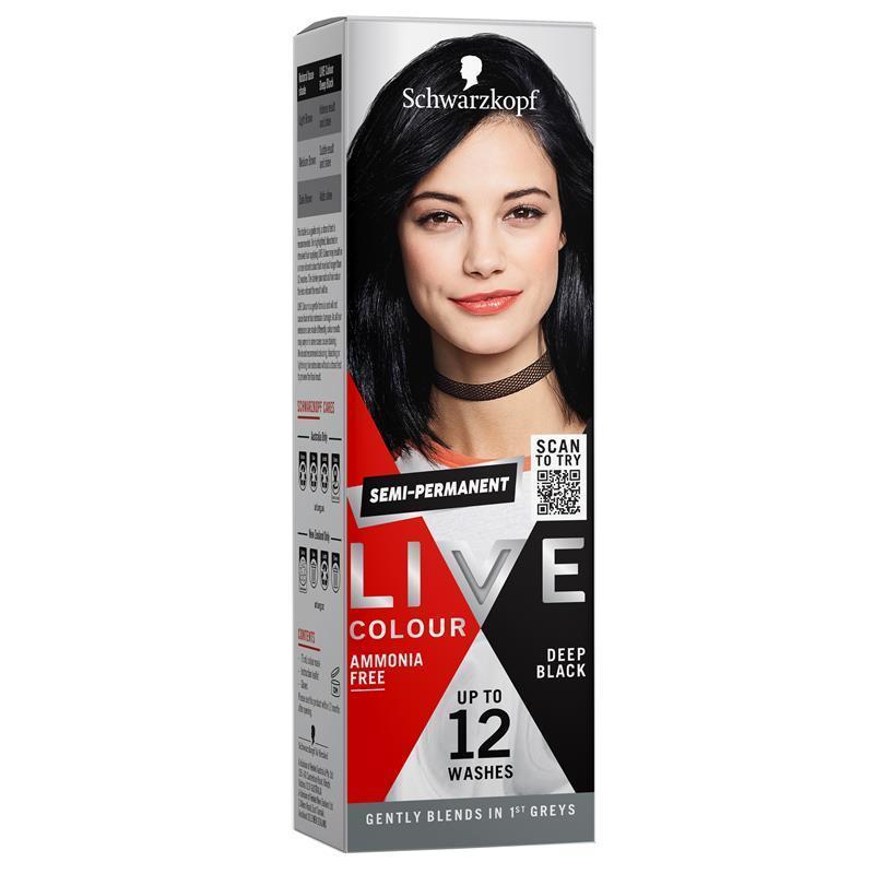 Load image into Gallery viewer, Schwarzkopf LIVE Colour Deep Black Semi Permanent 75ml
