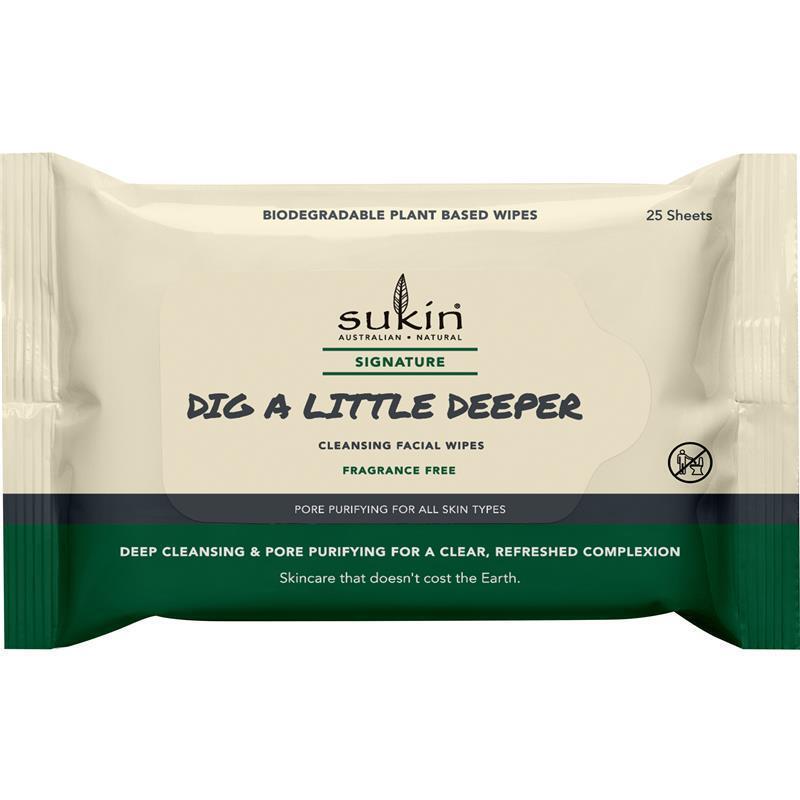 Load image into Gallery viewer, Sukin Signature Dig A Little Deeper Pore Purifying Wipes 25 Pack
