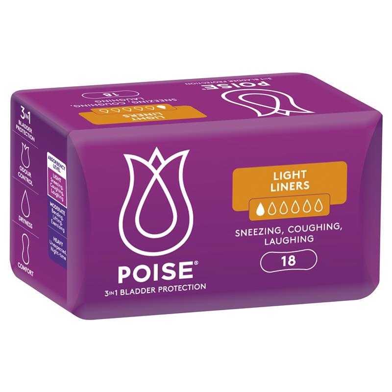 Load image into Gallery viewer, Poise Liners Light 18 Pack
