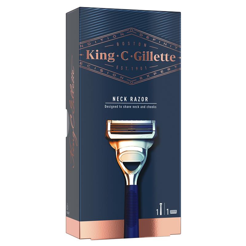 Load image into Gallery viewer, King C Gillette Neck Razor + 1 Razor Blade Refill
