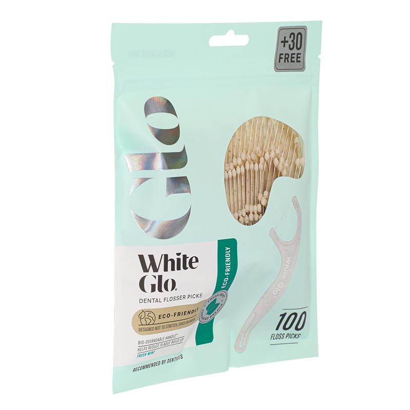 Load image into Gallery viewer, White Glo Flossers Eco Friendly Mint 70 Pack
