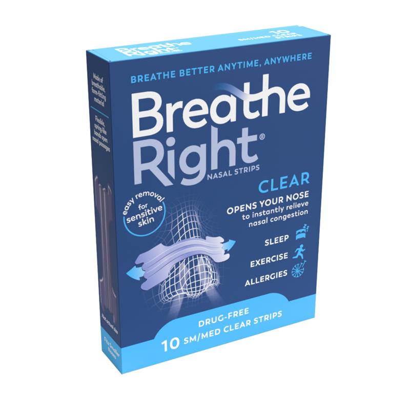 Load image into Gallery viewer, Breathe Right Clear Regular Nasal Congestion Strips 10
