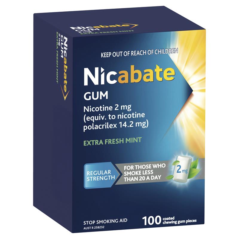 Load image into Gallery viewer, Nicabate Gum 2mg Extra Fresh 100 Pieces
