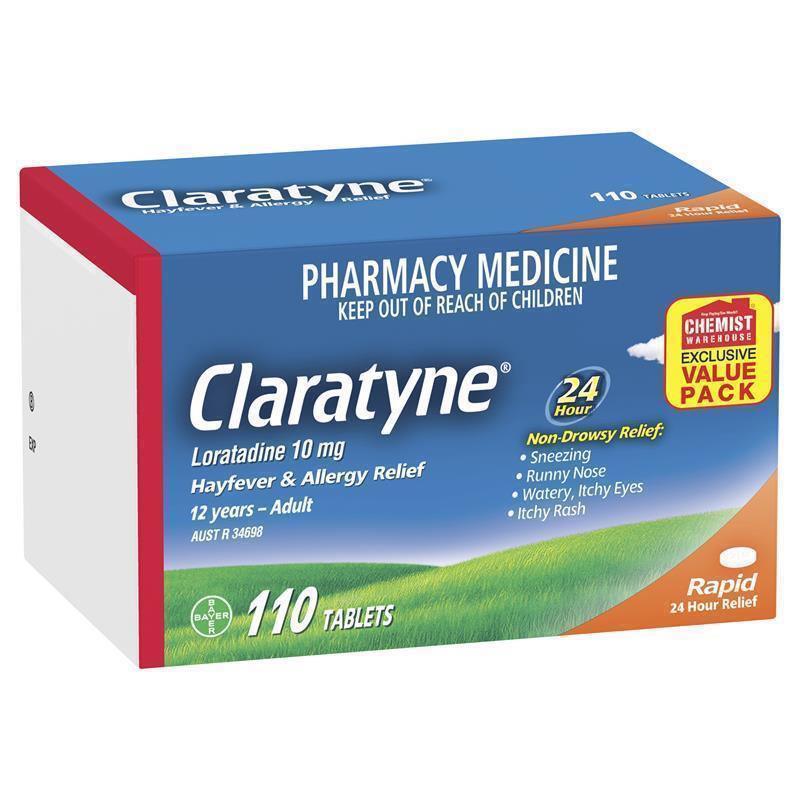 Load image into Gallery viewer, Claratyne Allergy &amp; Hayfever Relief Antihistamine Tablets 110 Pack
