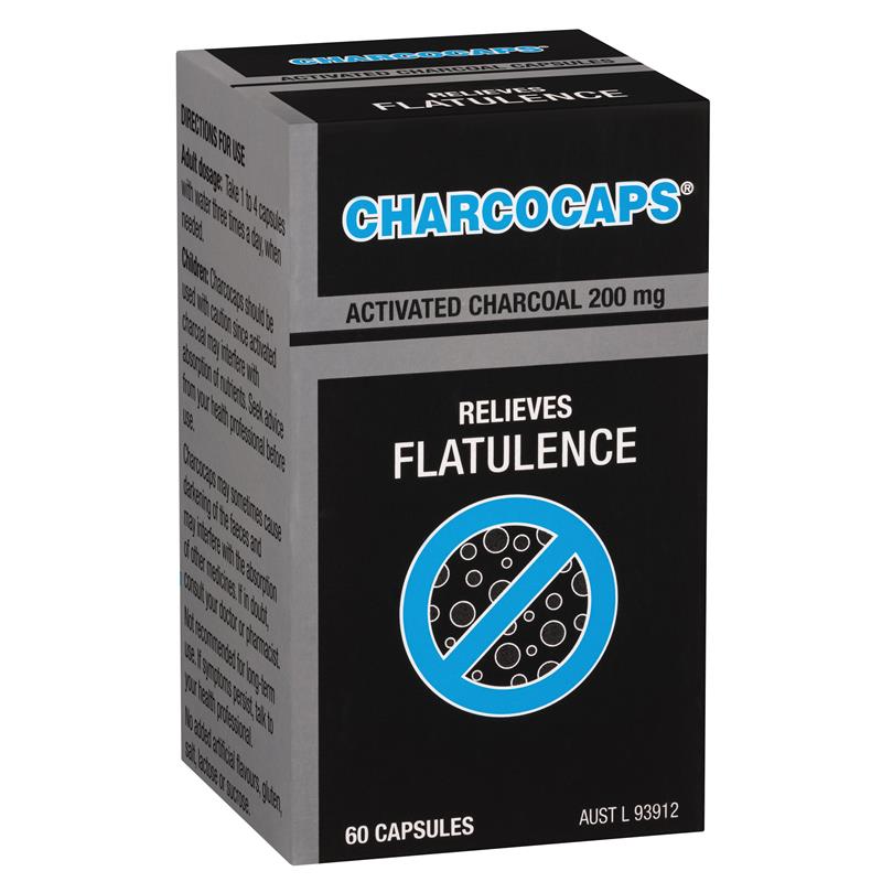 Load image into Gallery viewer, Charcocaps 200mg 60 Capsules
