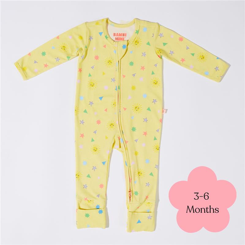 Load image into Gallery viewer, Bambi Mini Co. Wrigglesuit 3-6 Months Elfin Yellow
