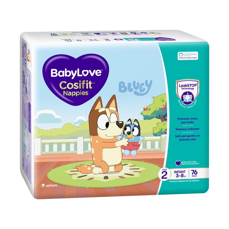 Load image into Gallery viewer, BabyLove Cosifit Infant Nappies Size 2 (3-8kg) 76 Pack
