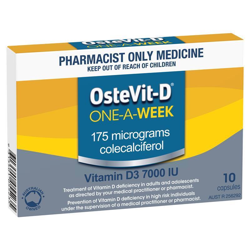 Load image into Gallery viewer, OsteVit-D Vitamin D3 7000IU 1-A-Week 10 Capsules (S3)
