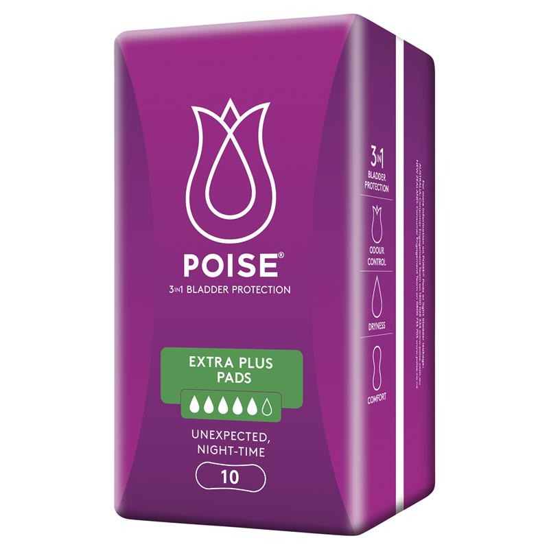 Load image into Gallery viewer, Poise Pads Extra Plus 10 Pack
