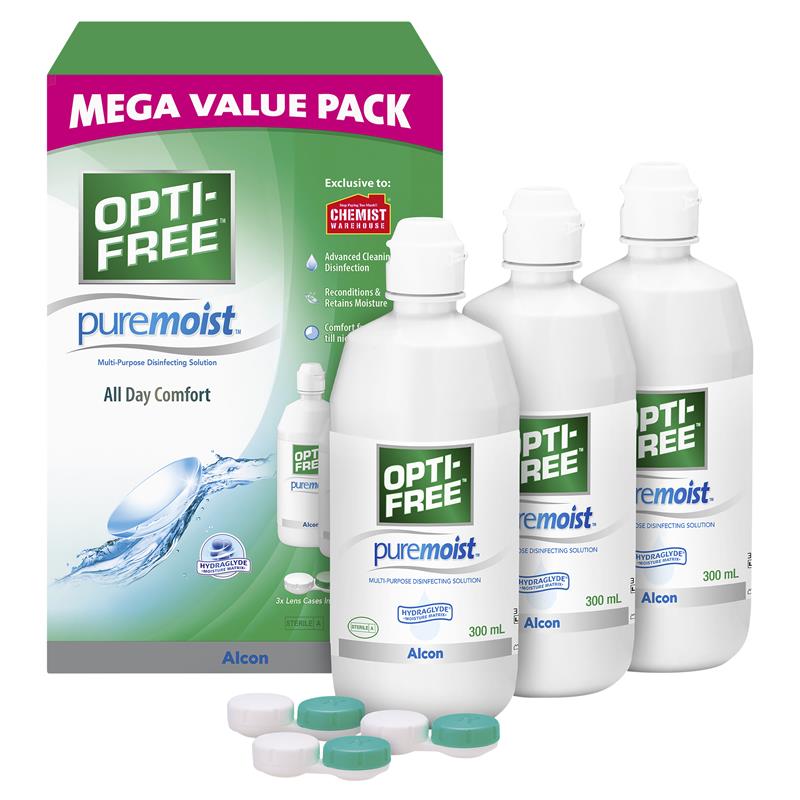Load image into Gallery viewer, Opti Free Puremoist Mega Value Pack 3 x 300ml Exclusive Size
