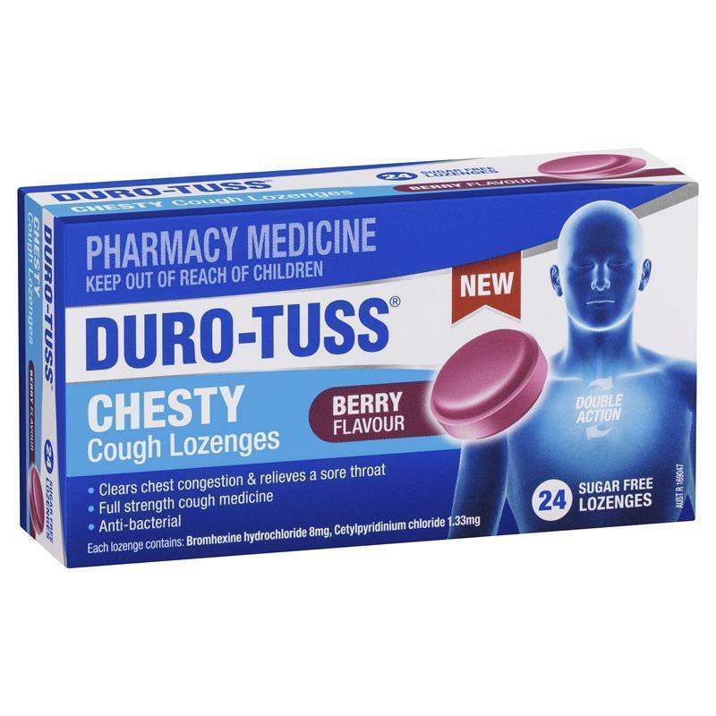 Load image into Gallery viewer, DURO-TUSS Chesty Cough Lozenges Berry 24 Lozenges
