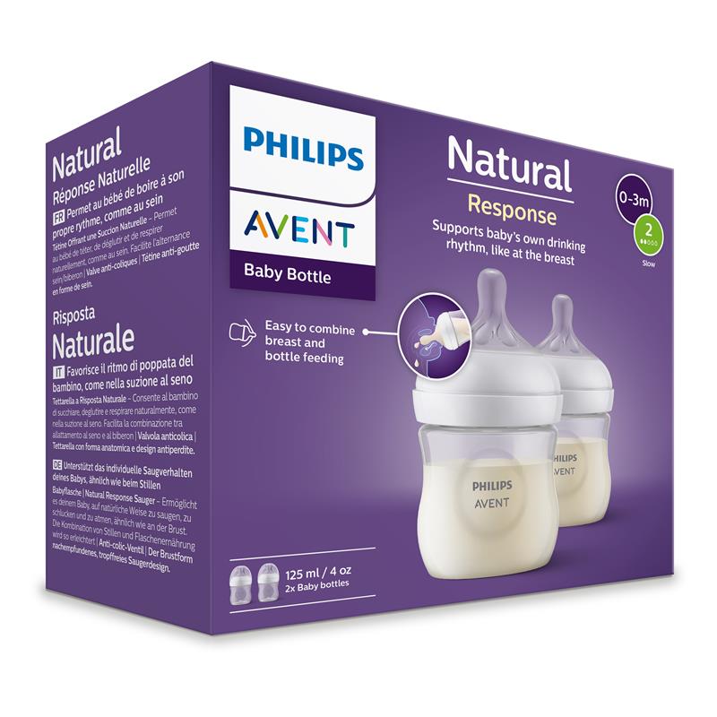 Load image into Gallery viewer, Avent Natural Response Feeding Bottle 125ml 2 Pack
