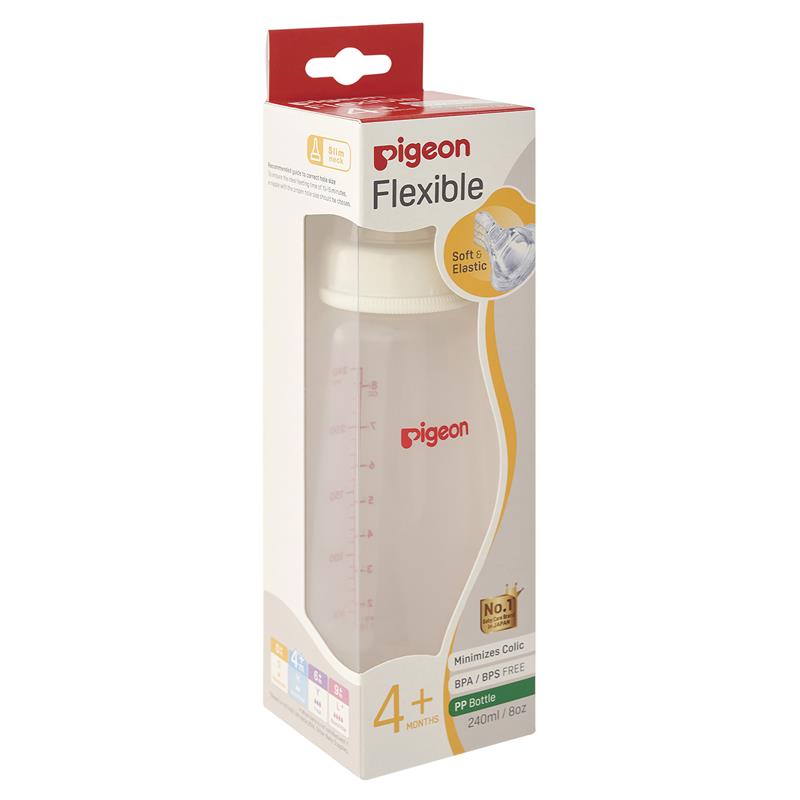 Load image into Gallery viewer, Pigeon Flexible Peristaltic PP Bottle 240ml
