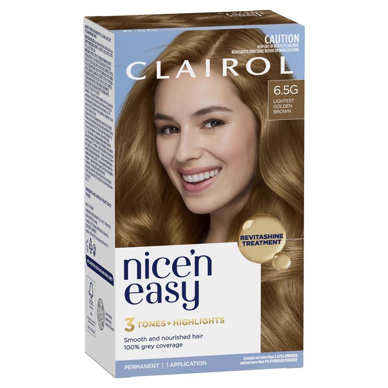 Load image into Gallery viewer, Clairol Nice N Easy 6.5G Light Golden Brown Permanent Hair Colour
