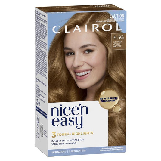 Clairol Nice N Easy 6.5G Light Golden Brown Permanent Hair Colour