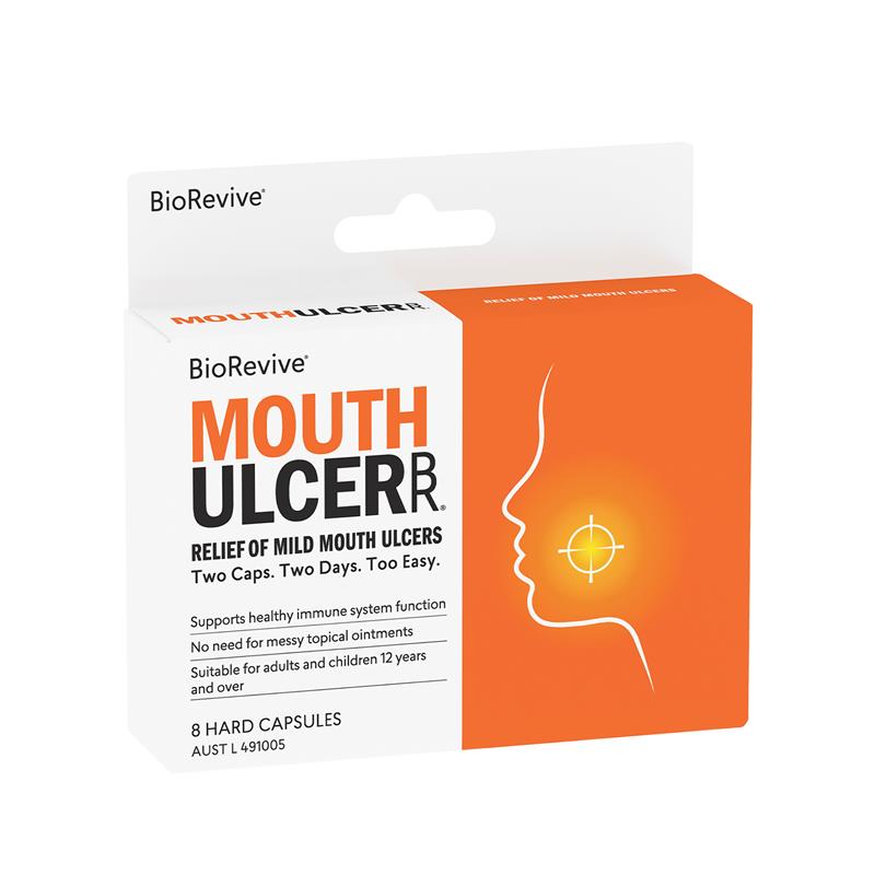 Load image into Gallery viewer, BioRevive MouthUlcer Mouth Ulcer Relief 8 Capsules
