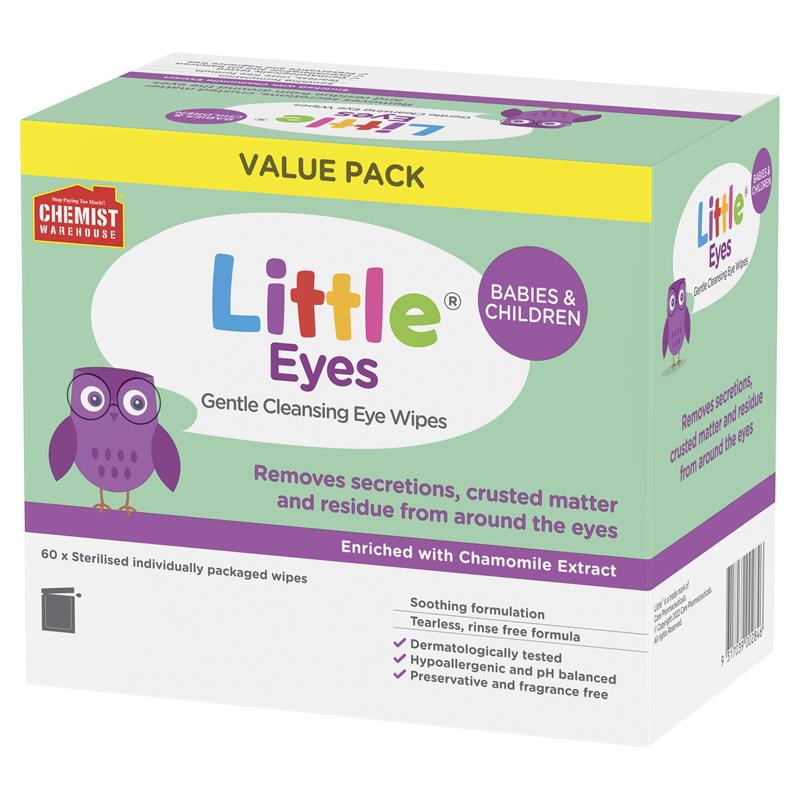Load image into Gallery viewer, Little Eyes Cleansing Wipes 60 Exclusive Size
