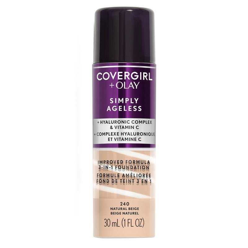 Load image into Gallery viewer, Covergirl Olay Simply Ageless 3in1 Liquid Foundation Natural Beige
