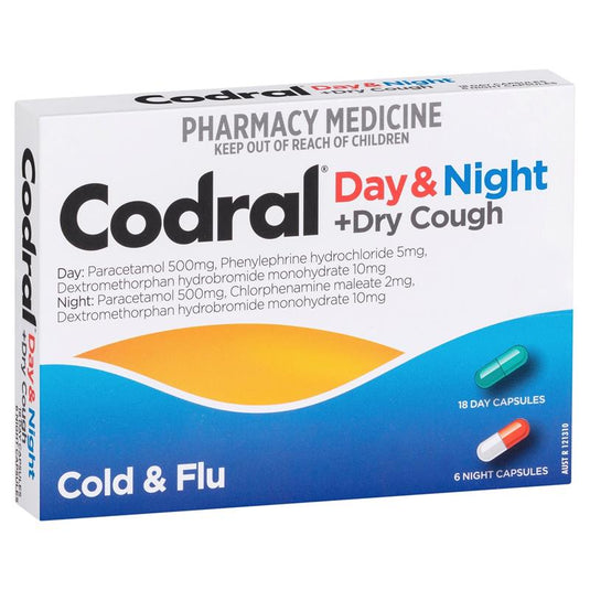 Codral Cold & Flu + Cough Day & Night Tablets 24 Pack