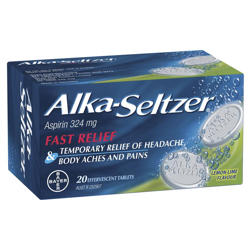 Load image into Gallery viewer, Alka-Seltzer Lemon-Lime Effervescent tablets 20 Pack
