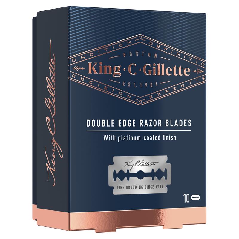 Load image into Gallery viewer, King C Gillette Double Edge Safety Razor Blades 10 Pack
