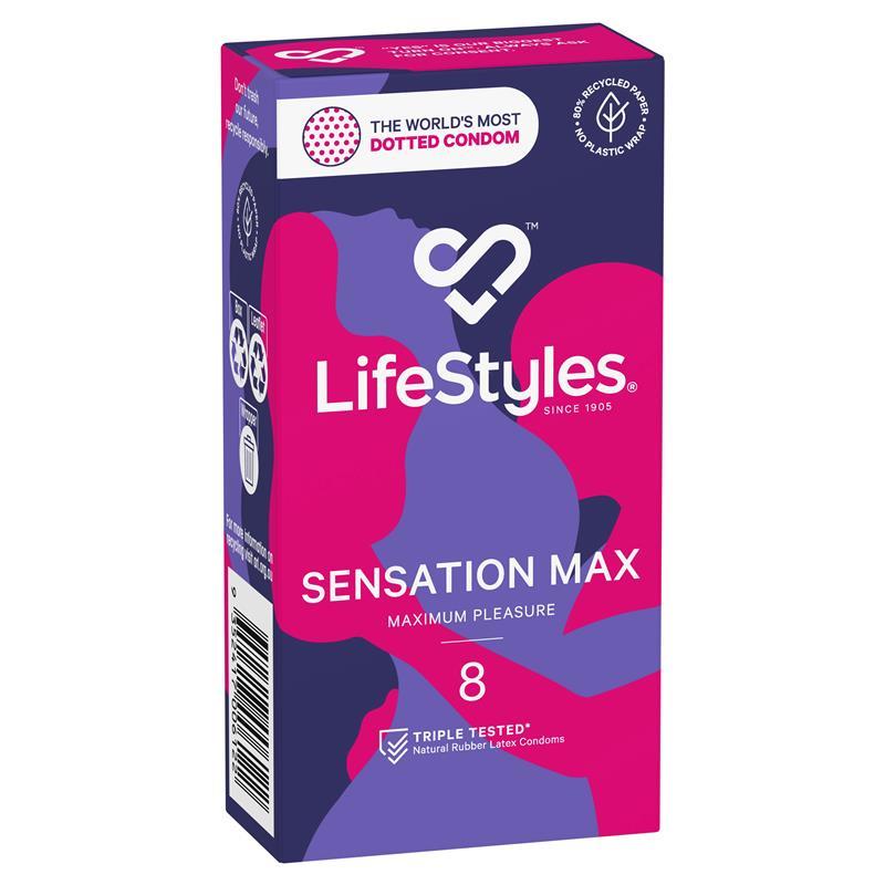 Load image into Gallery viewer, LifeStyles® Sensation Max Condoms 8 Pack
